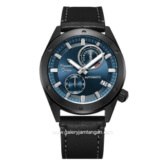 Alexandre Christie Automatic AC 3046 MA Black Dial Blue Leather Strap