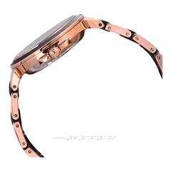 Alexandre Christie AC 2B02 BF Multifunction Black Rosegold Dual Tone Dial Stainless Steel With Ceramic Strap