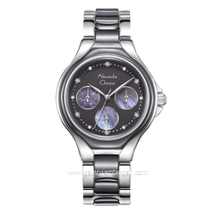 Alexandre Christie AC 2B03 BF Grey Silver Ceramic Combinasi Stainless Steel