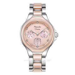 Alexandre Christie AC 2B03 BF Pink Silver Ceramic Combinasi Stainless Steel