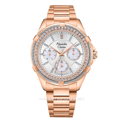 Alexandre Christie AC 2B09 BF Rosegold Dial White Stainless Steel