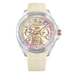 Alexandre Christie AC 2B11 BF Beige Multifunction Rubber Strap