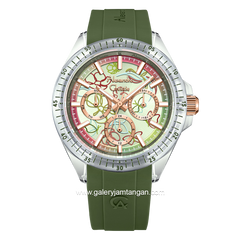 Alexandre Christie AC 2B11 BF Green Multifunction Rubber Strap