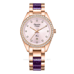 Alexandre Christie AC 2B14 BF Rosegold Combinasi Purple Stainless Steel