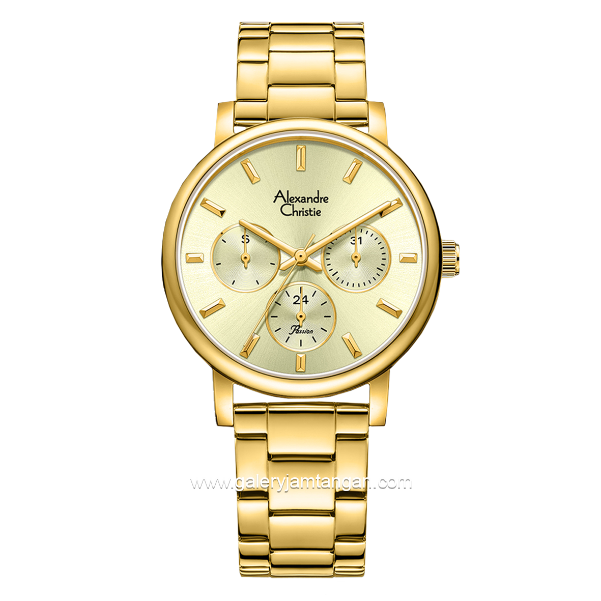 Alexandre Christie Passion AC 2B15 BF Gold Multifunction Stainless Steel