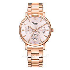 Alexandre Christie Passion AC 2B15 BF Rosegold Dial Pink Multifunction Stainless Steel