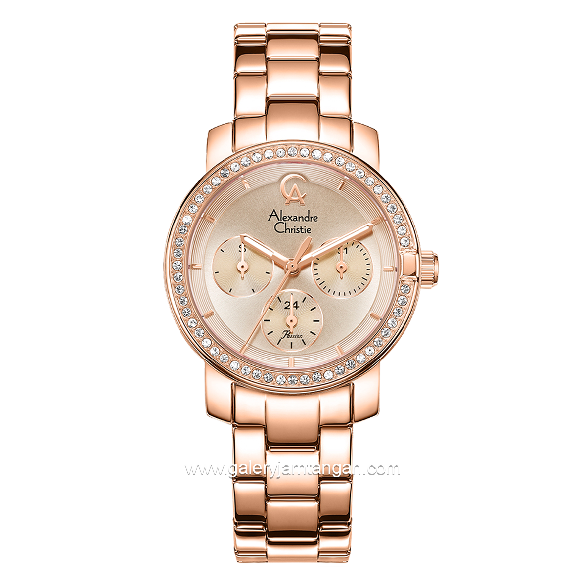 Alexandre Christie Passion AC 2B23 BF Multifunction Rosegold Stainless Steel Strap