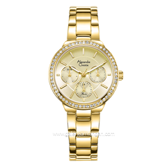 Alexandre Christie Passion AC 2B24 BF Multifunction Gold Stainless Steel Strap