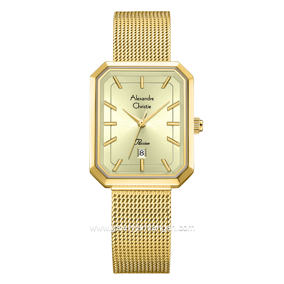 Alexandre Christie Passion AC 2B29 LD Gold Sandrope Stainless Steel Strap