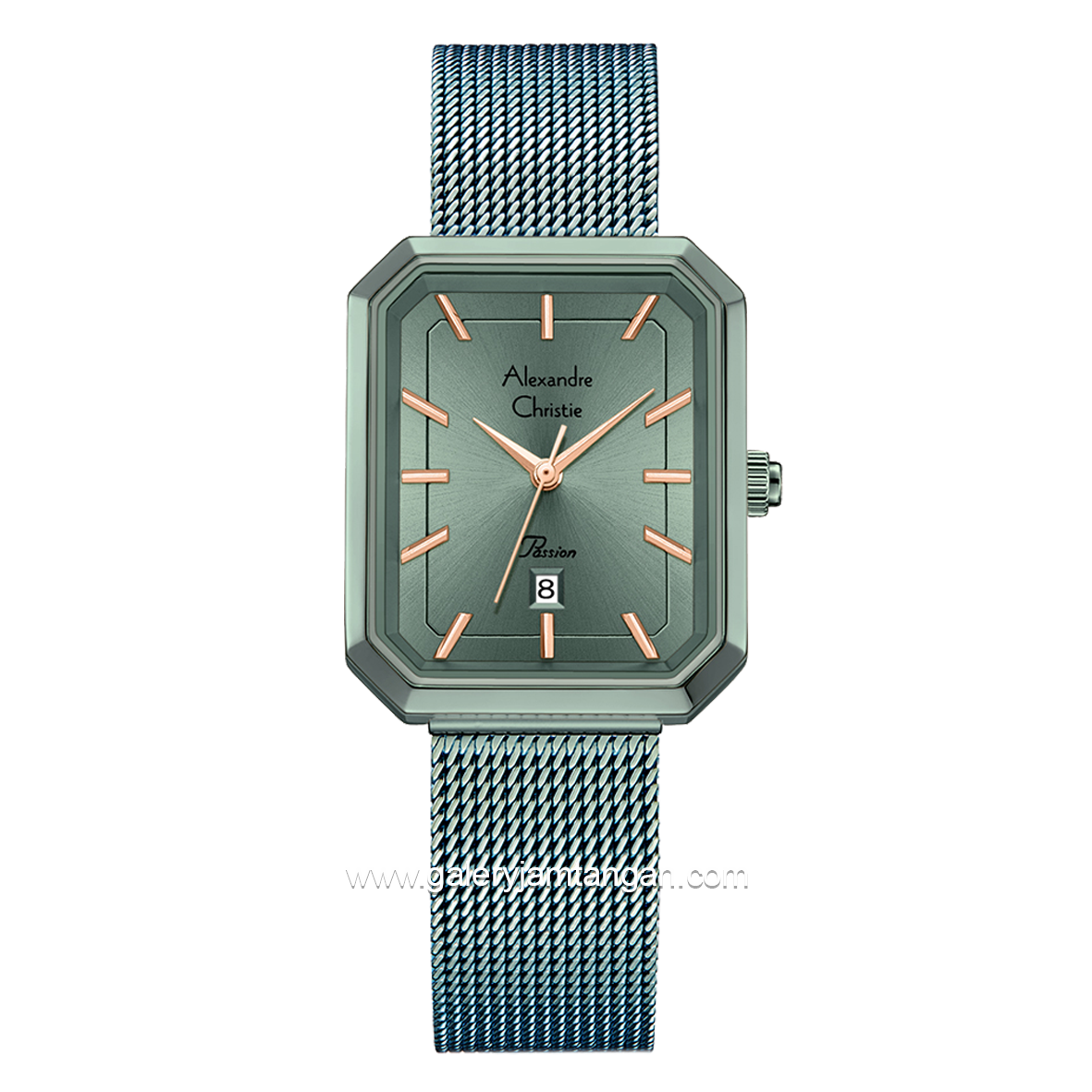 Alexandre Christie Passion AC 2B29 LD Green Sandrope Stainless Steel Strap