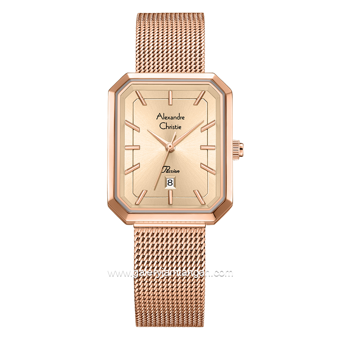 Alexandre Christie Passion AC 2B29 LD Rosegold Sandrope Stainless Steel Strap
