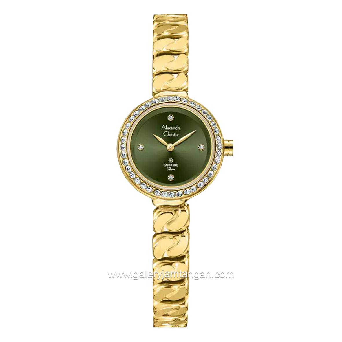 Alexandre Christie AC 2B30 LH Gold Dial Green Stainless Steel
