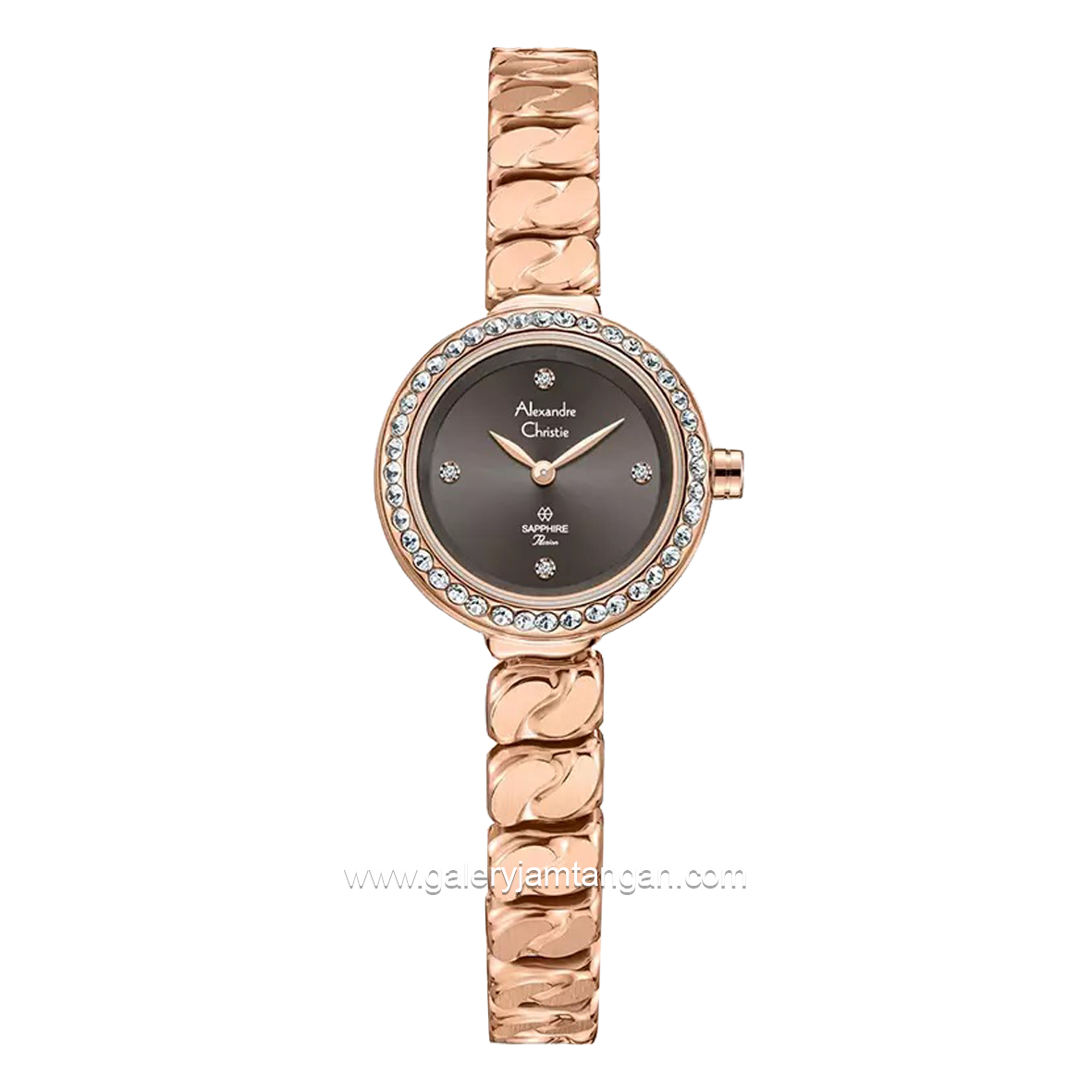 Alexandre Christie AC 2B30 LH Rosegold Dial Brown Stainless Steel