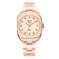 Alexandre Christie AC 2B31 LD Pink Rosegold Ceramic Strap