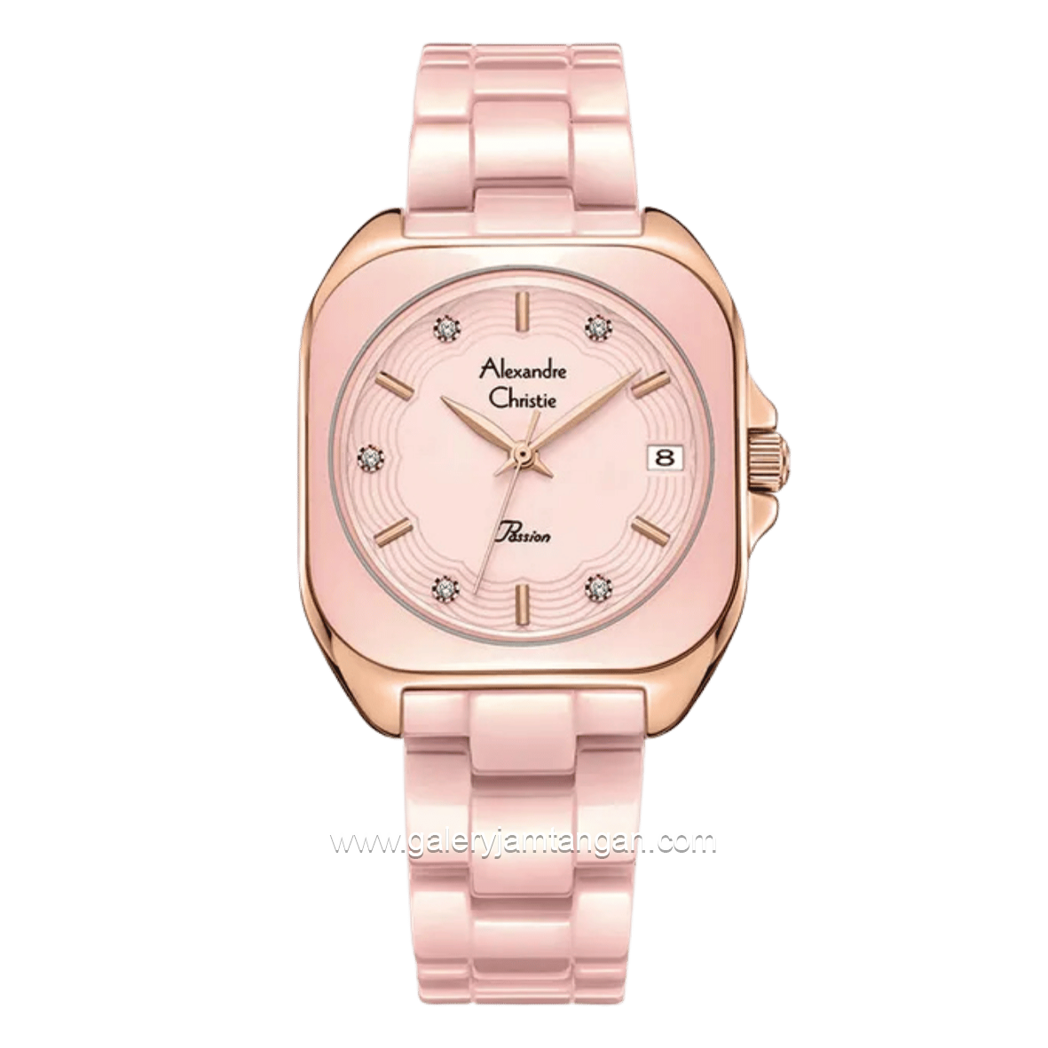 Alexandre Christie AC 2B31 LD Pink Rose Ceramic Strap