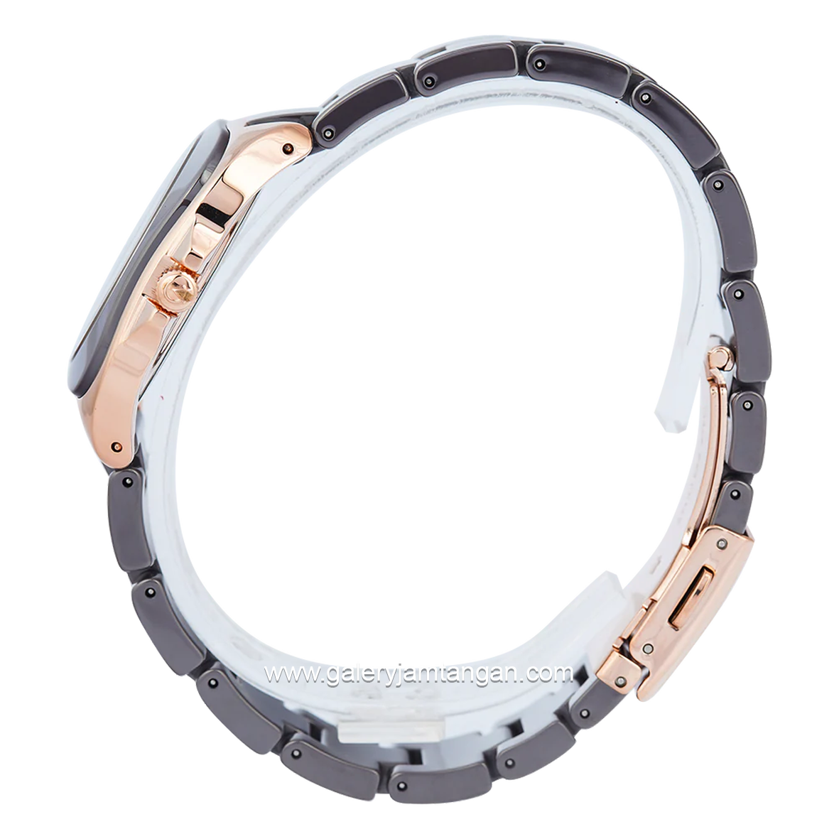 Alexandre Christie AC 2B31 LD Grey Rosegold Ceramic Strap