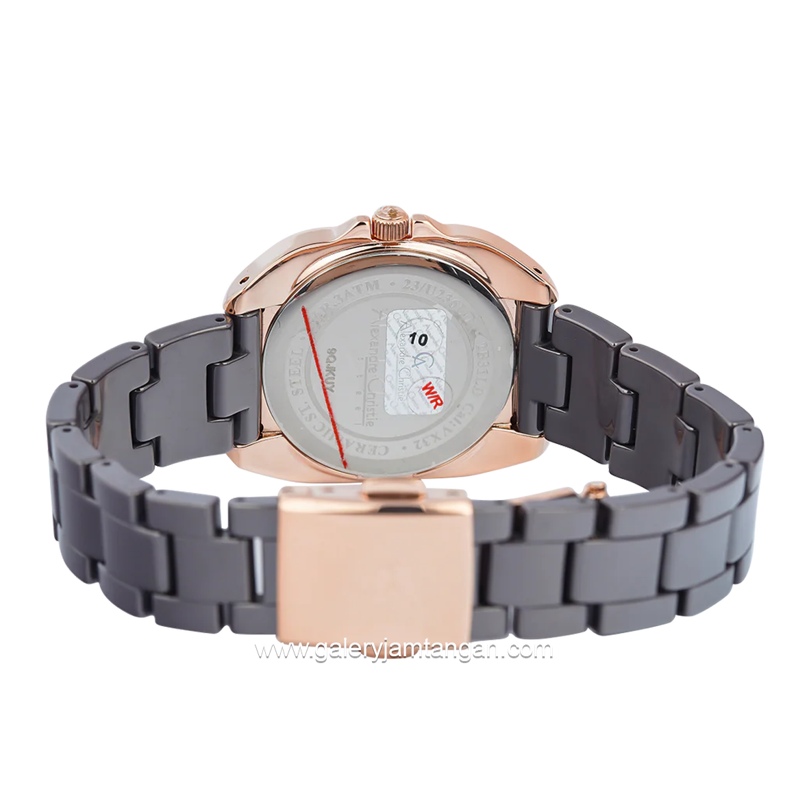 Alexandre Christie AC 2B31 LD Grey Rosegold Ceramic Strap