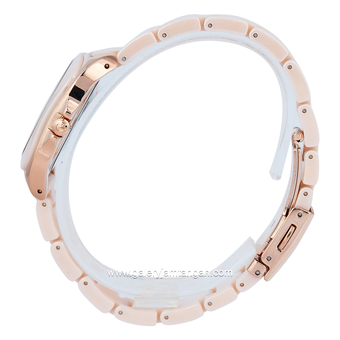 Alexandre Christie AC 2B31 LD Pink Rosegold Ceramic Strap