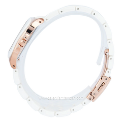 Alexandre Christie AC 2B31 LD White Rosegold Ceramic Strap