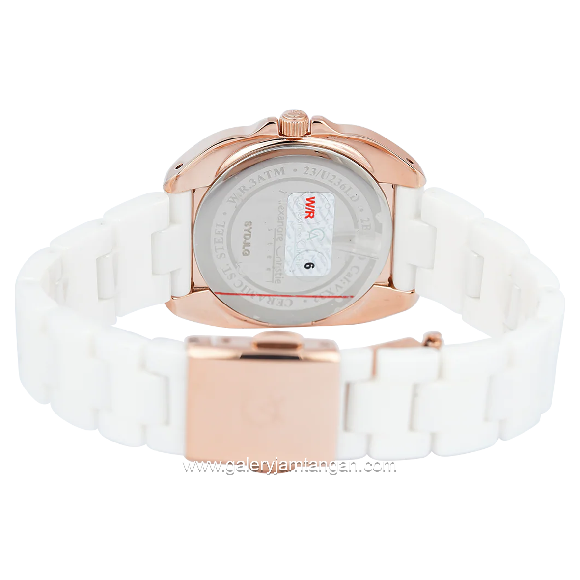Alexandre Christie AC 2B31 LD White Rosegold Ceramic Strap