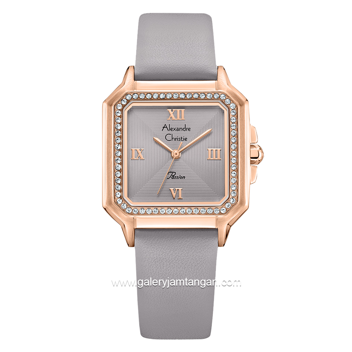 Alexandre Christie Passion AC 2B32 LH Purple Rosegold Leather Strap