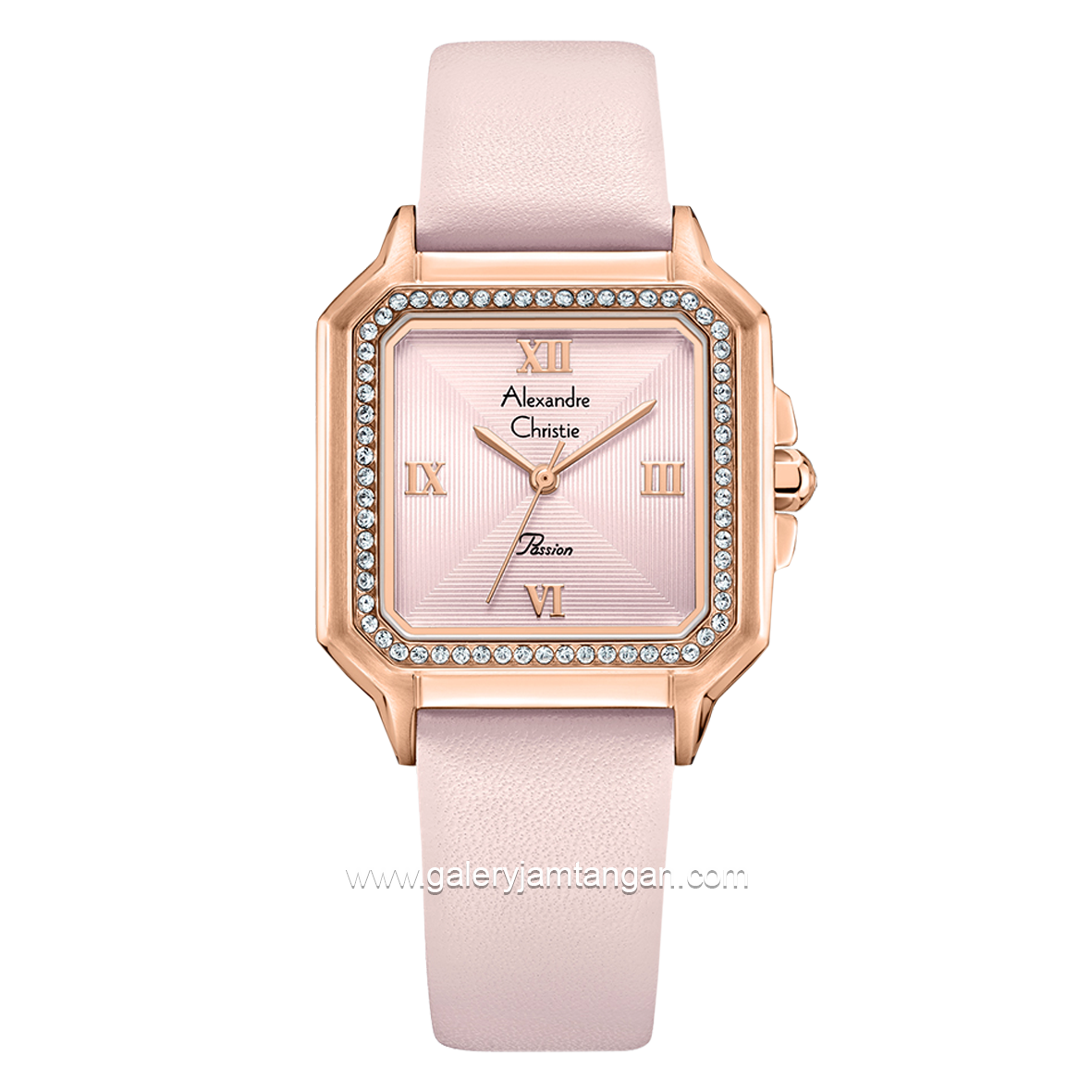 Alexandre Christie Passion AC 2B32 LH Pink Rosegold Leather Strap