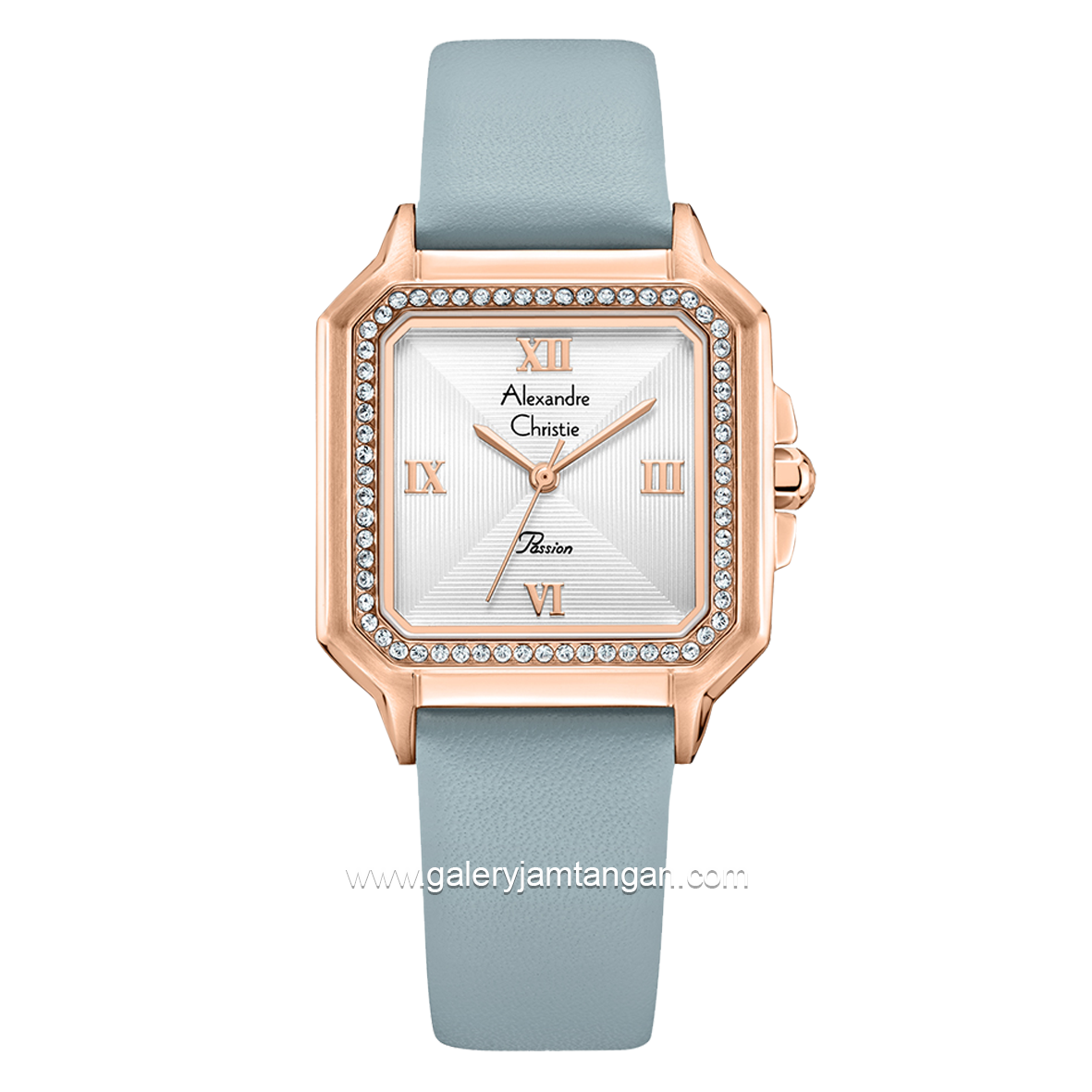 Alexandre Christie Passion AC 2B32 LH Blue Rosegold Leather Strap