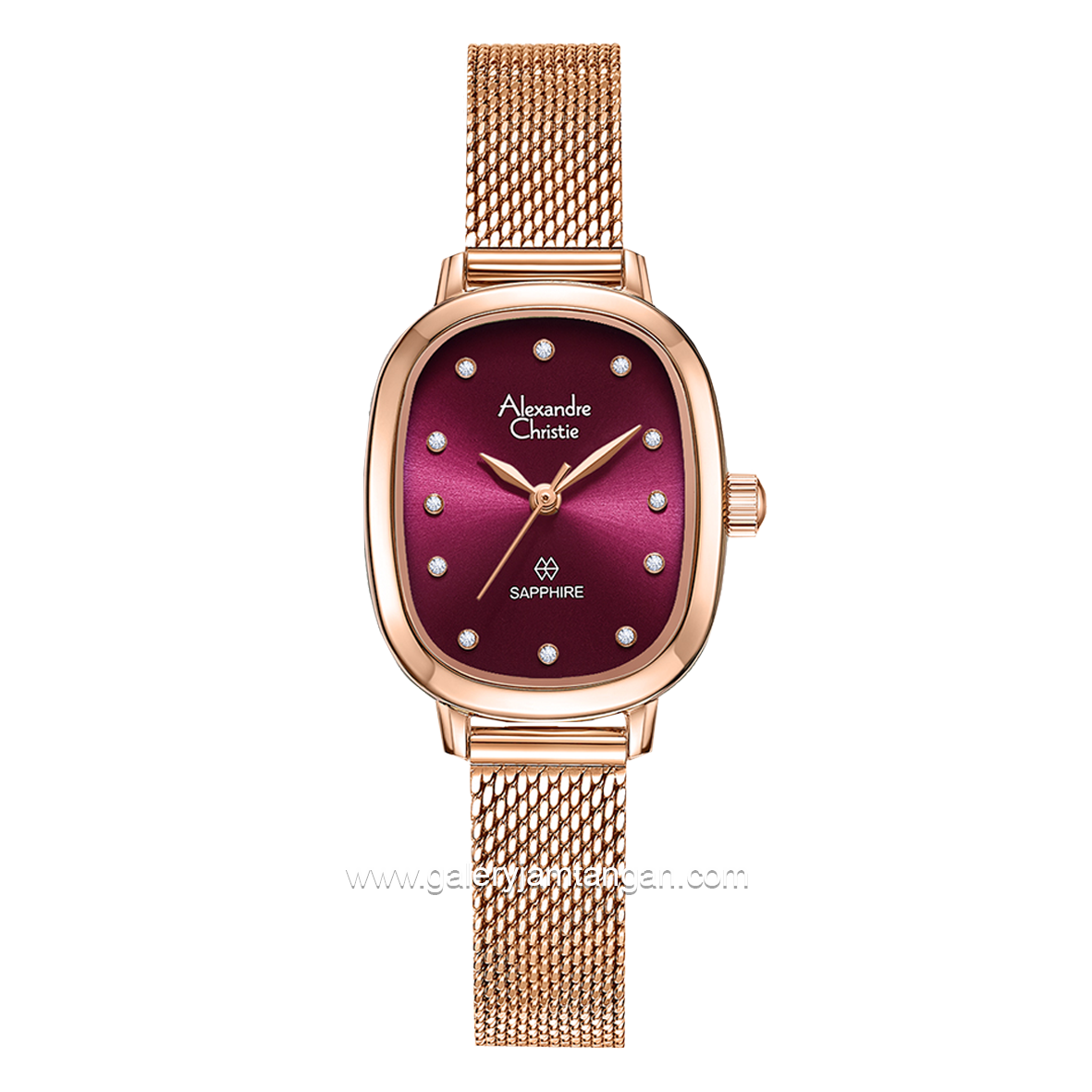 Alexandre Christie AC 2B40 LH Rosegold Dial Red Shandrope Strap