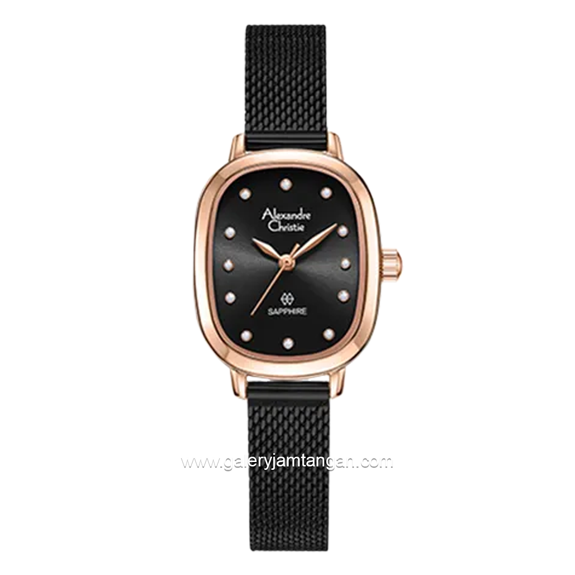 Alexandre Christie AC 2B40 LH Black Rosegold Shandrope Strap