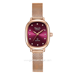 Alexandre Christie AC 2B40 LH Rosegold Dial Red Shandrope Strap