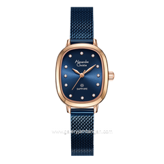 Alexandre Christie AC 2B40 LH Navy Rosegold Shandrope Strap