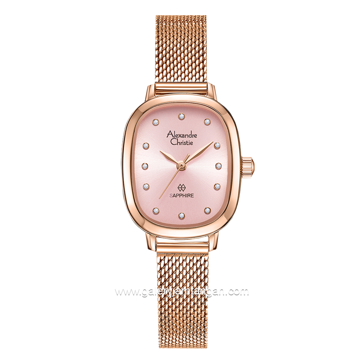 Alexandre Christie AC 2B40 LH Rosegold Dial Pink Shandrope Strap