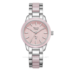 Alexandre Christie Passion AC 2B42 LD Pattern Dial Dual Tone Stainless Steel Acetate Strap