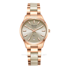 Alexandre Christie AC 2B44 LD Rosegold Combinasi Cream Stainless Steel