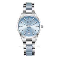 Alexandre Christie AC 2B44 LD Silver Combinasi Blue Stainless Steel