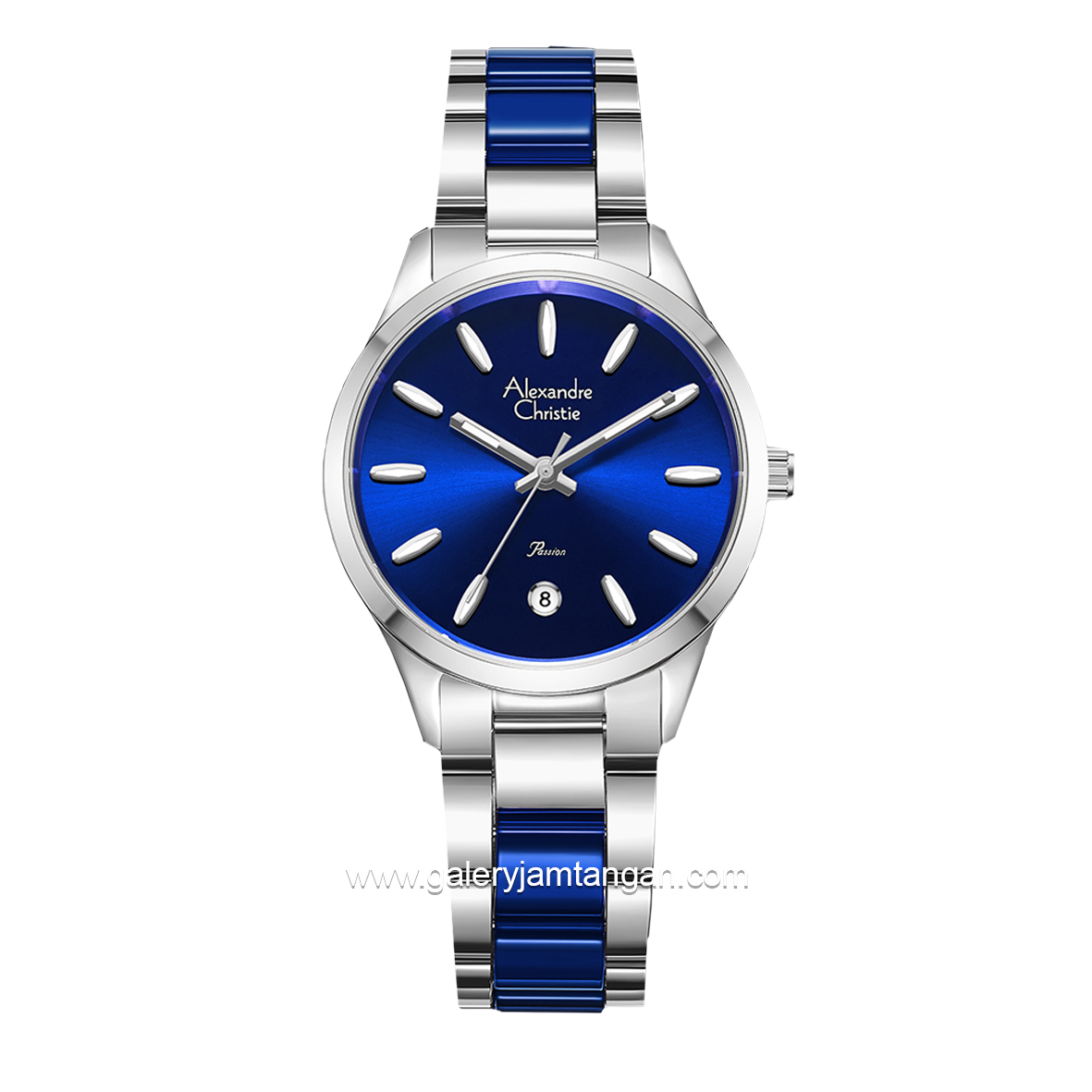 Alexandre Christie AC 2B44 LD Silver Combinasi Navy Stainless Steel