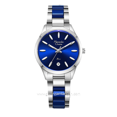 Alexandre Christie AC 2B44 LD Silver Combinasi Navy Stainless Steel
