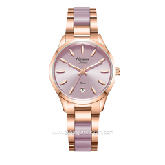 Alexandre Christie AC 2B44 LD Rosegold Combinasi Purple Stainless Steel