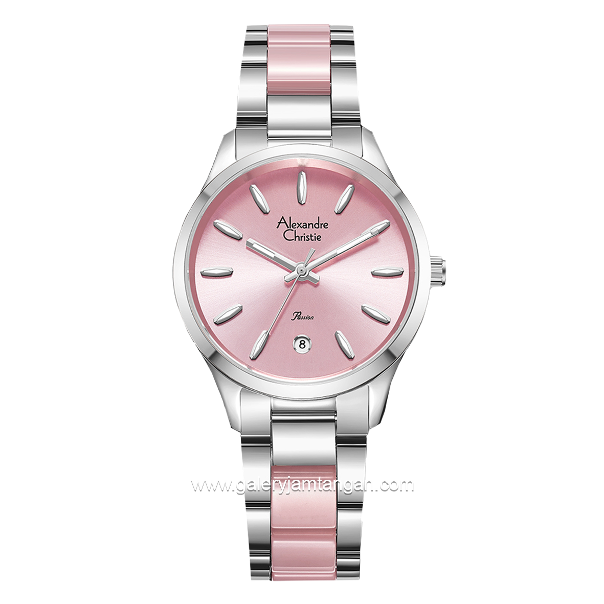 Alexandre Christie AC 2B44 LD Silver Combinasi Pink Stainless Steel