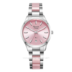 Alexandre Christie AC 2B44 LD Silver Combinasi Pink Stainless Steel