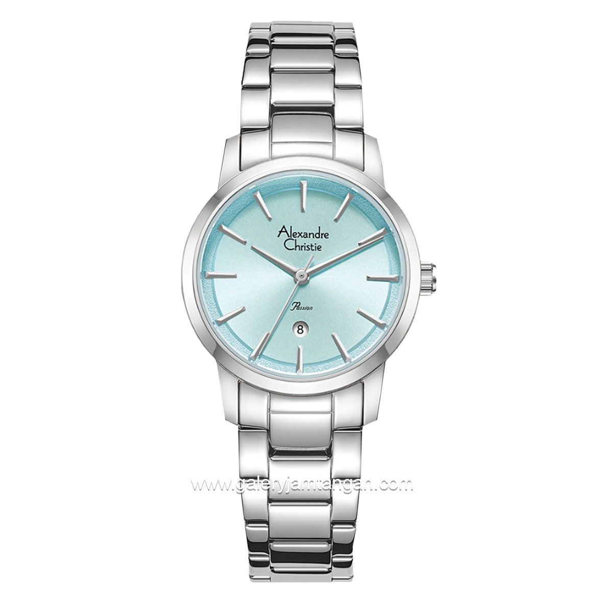 Alexandre Christie Passion AC 2B47 LD Silver Dial Blue Stainless Steel Strap