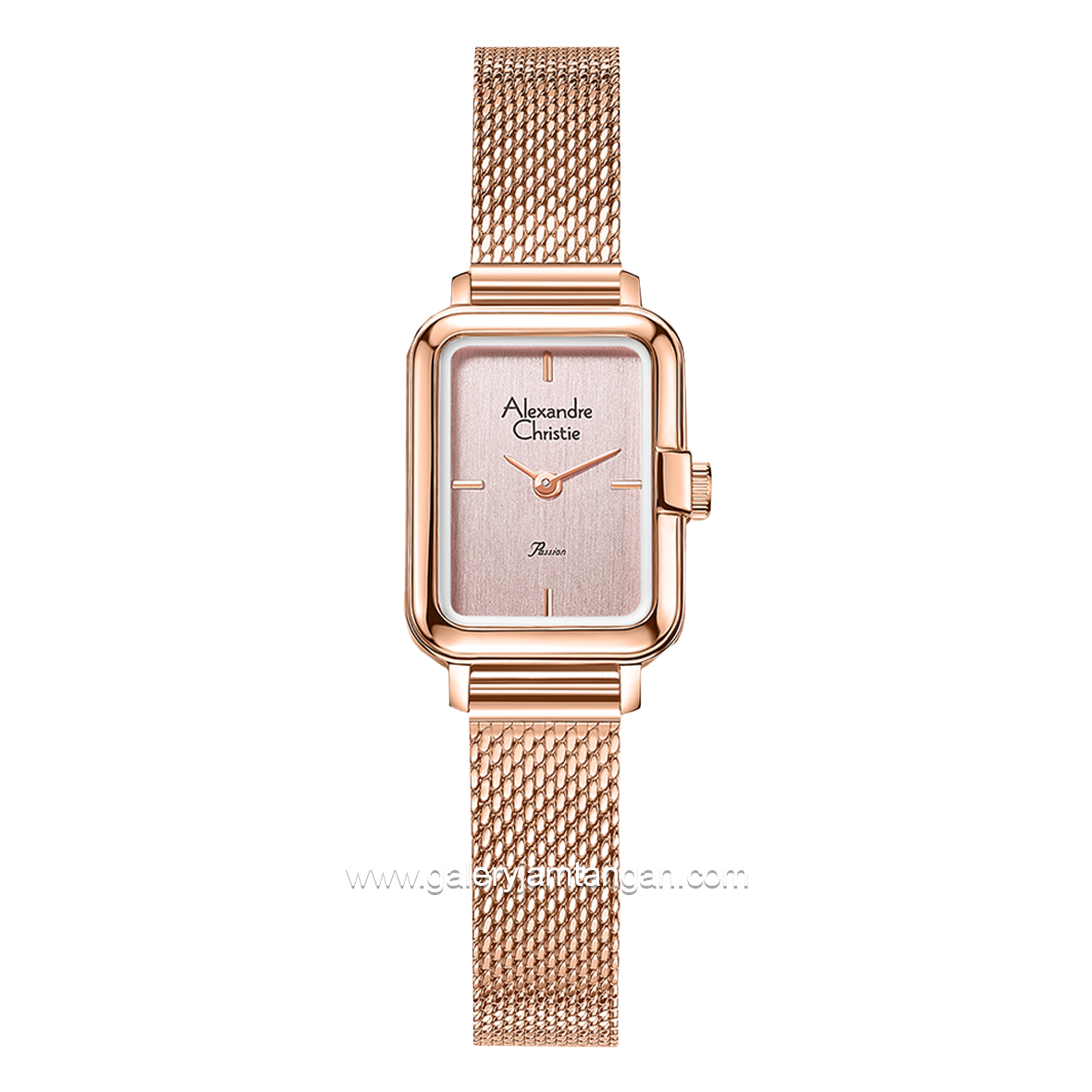 Alexandre Christie AC 2B51 LH Rosegold Dial Pink Shandrope Strap