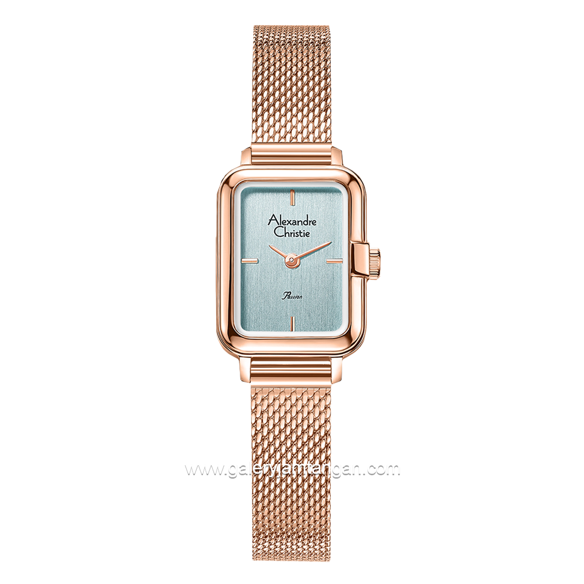 Alexandre Christie AC 2B51 LH Rosegold Dial Blue Shandrope Strap