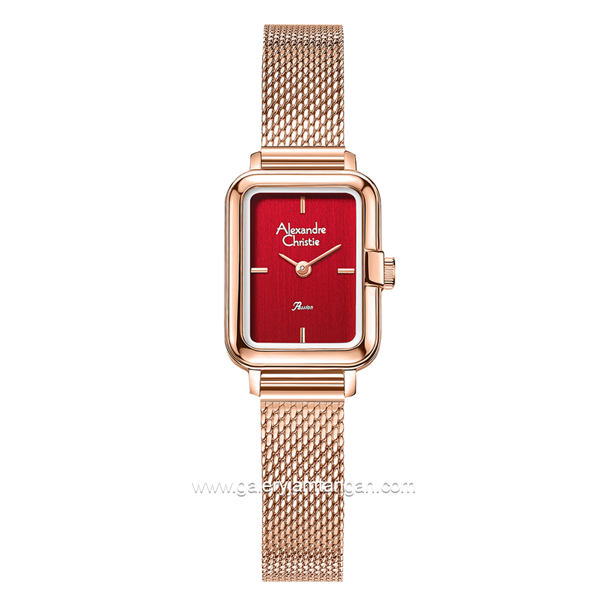 Alexandre Christie AC 2B51 LH Rosegold Dial Red Shandrope Strap