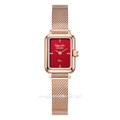 Alexandre Christie AC 2B51 LH Rosegold Dial Red Shandrope Strap