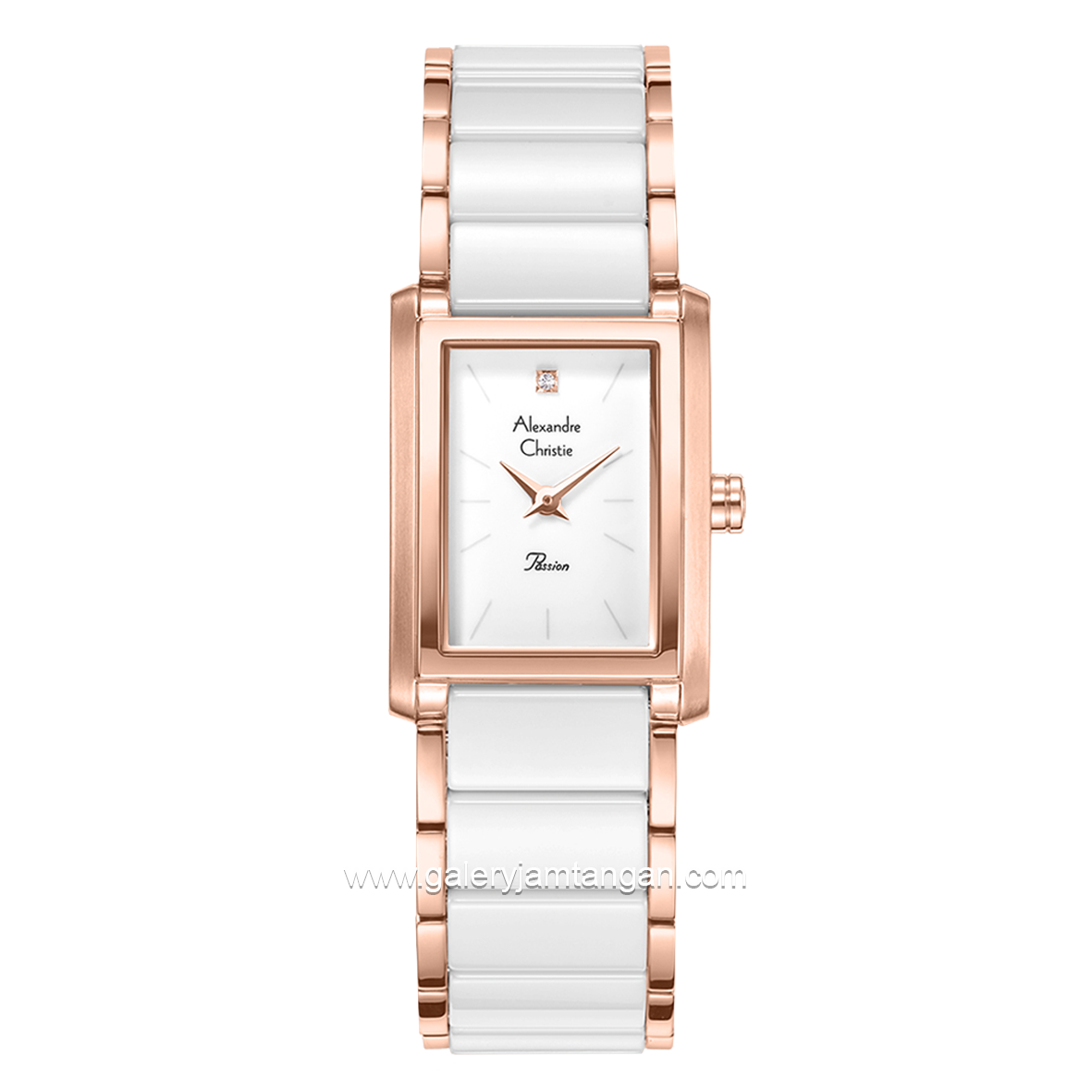 Alexandre Christie AC 2B52 LH Passion Rosegold White Stainless Steel With Acetate Strap