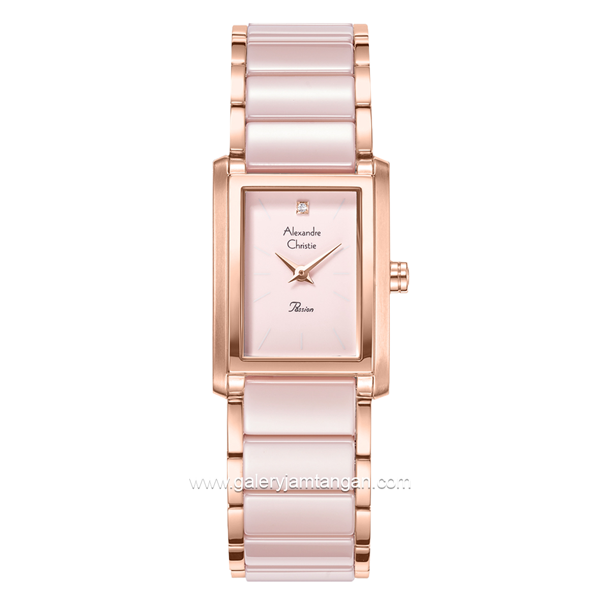 Alexandre Christie AC 2B52 LH Passion Pink Rosegold Stainless Steel With Acetate Strap