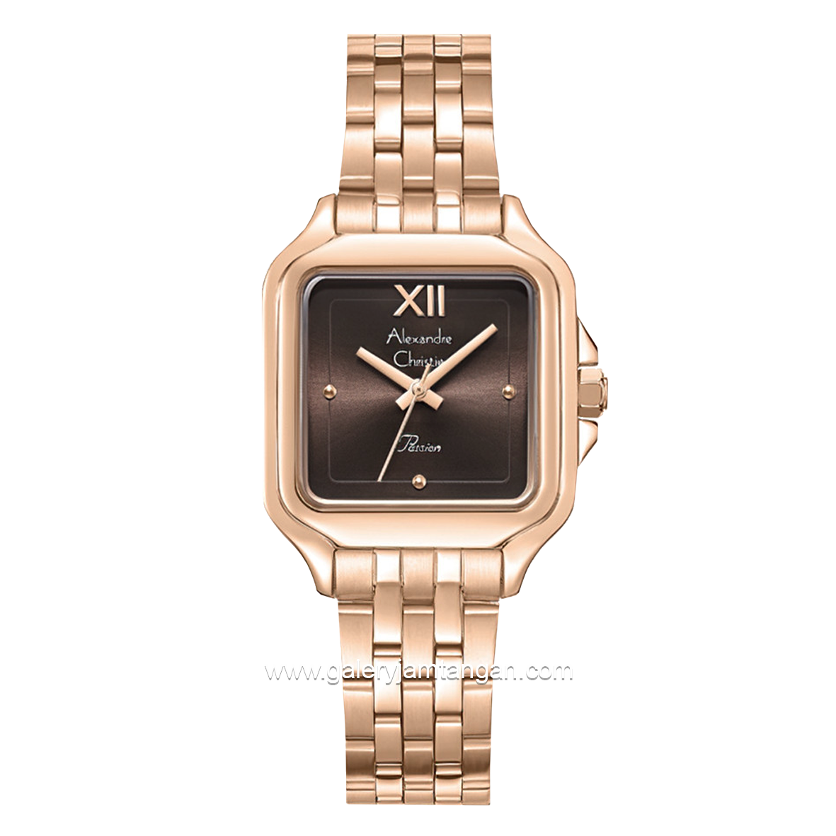 Alexandre Christie Passion AC 2B55 LH Rosegold Dial Brown Stainless Steel