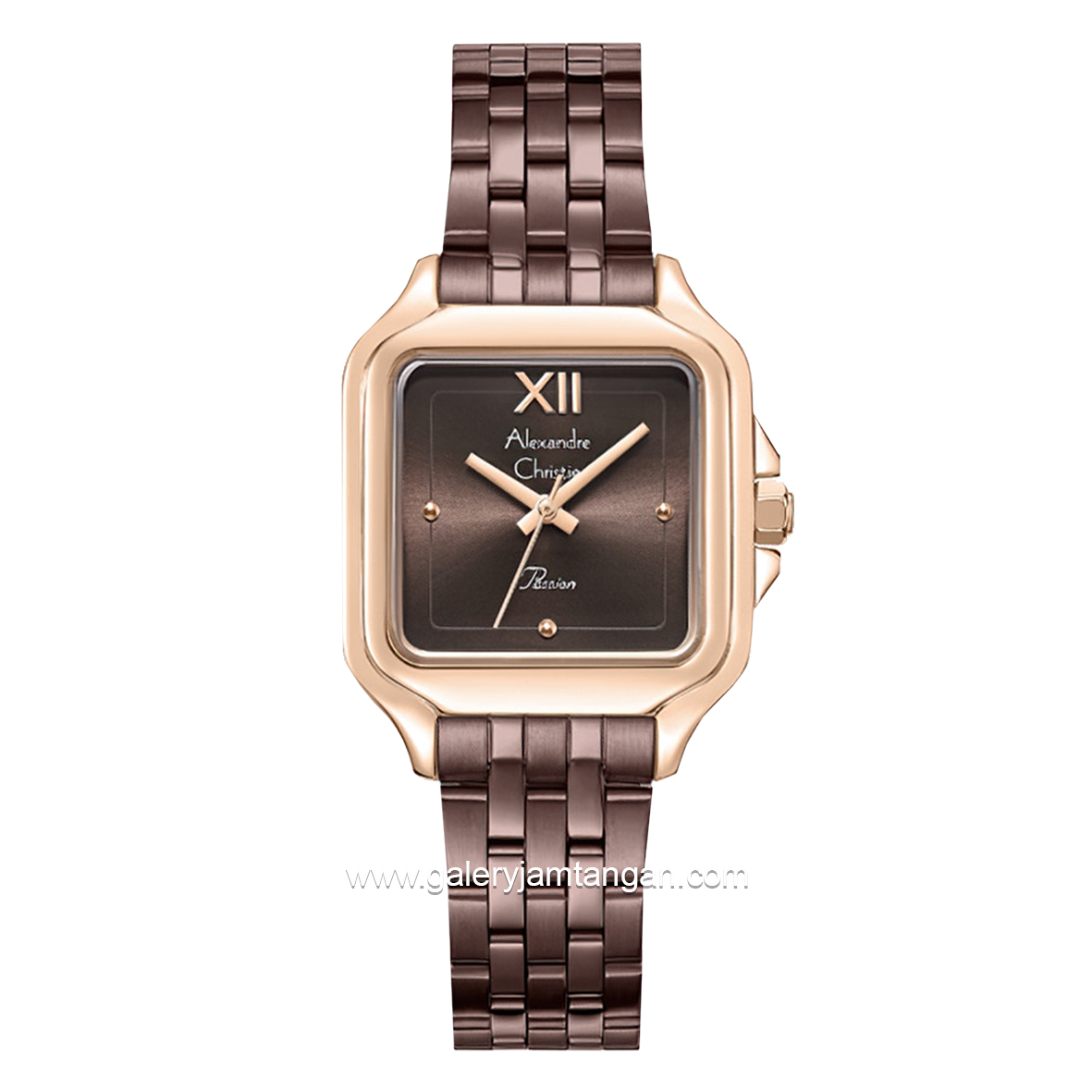 Alexandre Christie Passion AC 2B55 LH Brown Rosegold Stainless Steel