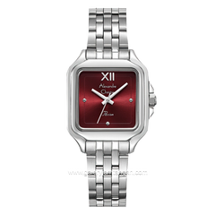 Alexandre Christie Passion AC 2B55 LH Silver Dial Red Stainless Steel Strap